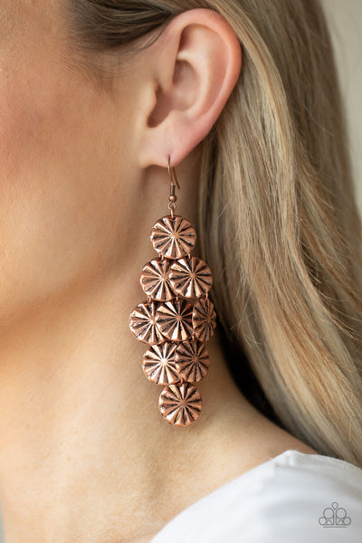 Star Spangled Shine - Copper Earrings