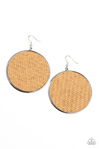 Wonderfully Woven - Brown Earrings