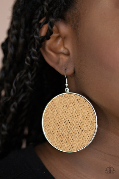 Wonderfully Woven - Brown Earrings