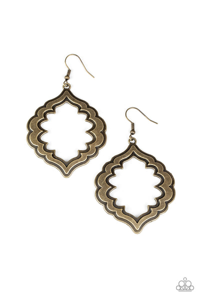 Taj Mahal Majesty - Brass Earrings