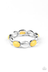 Decadently Dewy - Yellow Bracelet