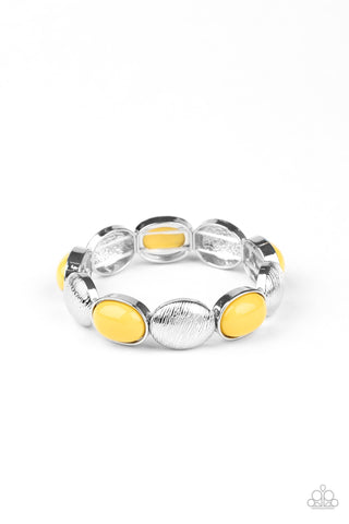 Decadently Dewy - Yellow Bracelet