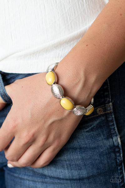 Decadently Dewy - Yellow Bracelet