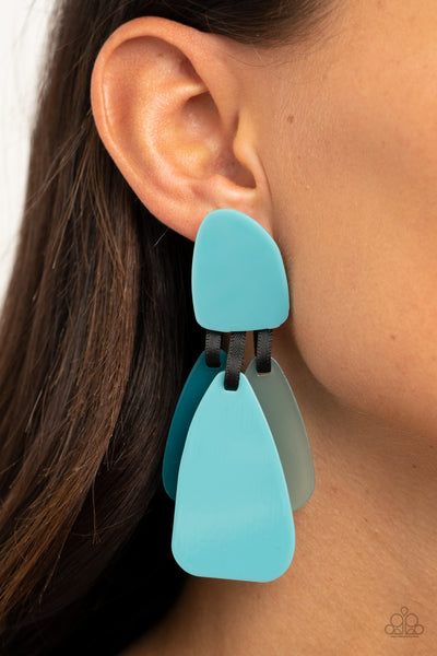 All FAUX One - Blue Earrings