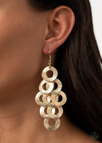 Scattered Shimmer - Gold Earrings