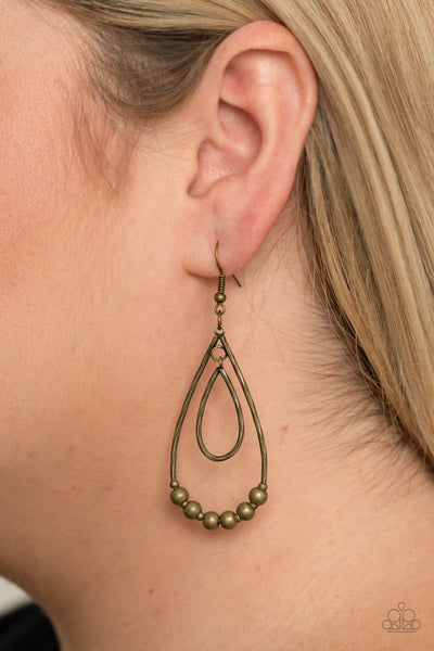 Artisanal Applique - Brass Earrings
