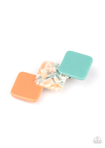 I'll Take It From HAIR - Multi - Hair Clip - Coral/Blue