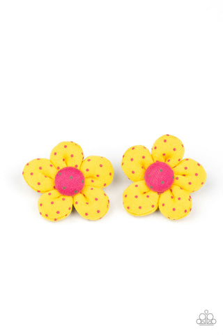 Polka Dotted Delight - Yellow Hairclip
