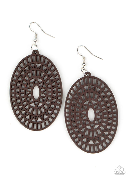 Tropical Retreat - Brown Earrings