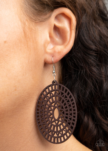 Tropical Retreat - Brown Earrings