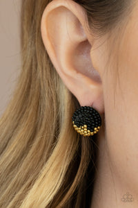 As Happy As Can BEAD - Black Earrings