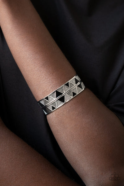 Hidden Glyphs - Black Bracelet