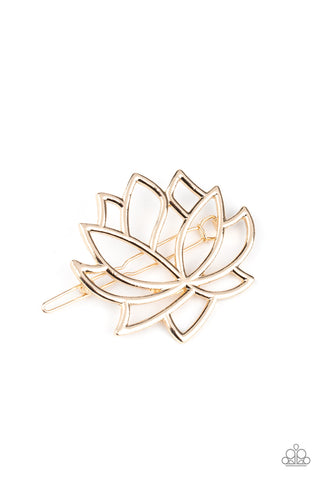 Lotus Pools - Gold Hairclip