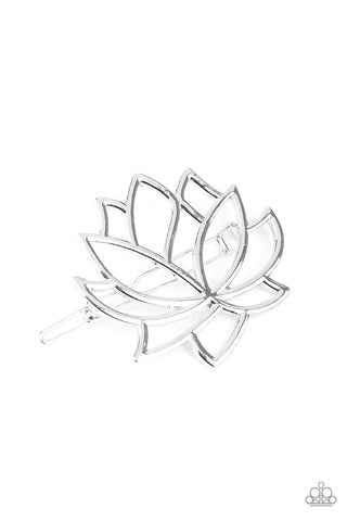 Lotus Pools - Silver Hairclip