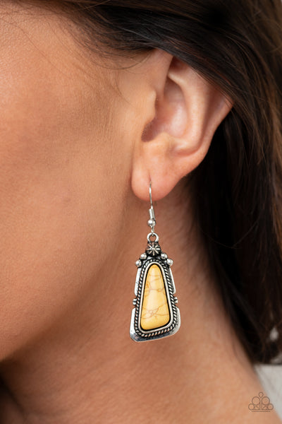 Sahara Solitude - Yellow Earrings