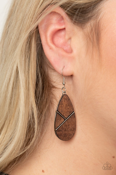 Sequoia Forest - Brown Earrings