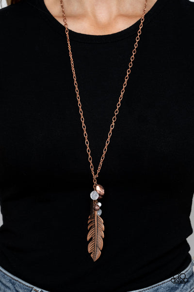 Feather Flair - Copper Necklace