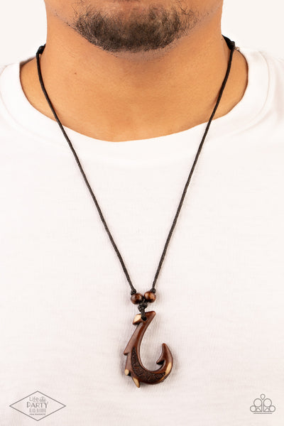 Off The Hook - Brown Urban Necklace