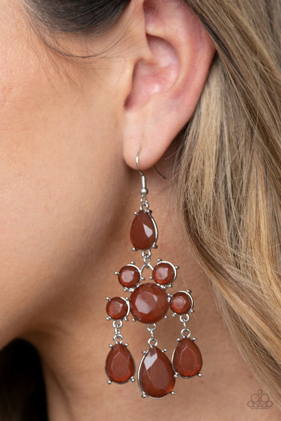 Afterglow Glamour - Brown Earrings