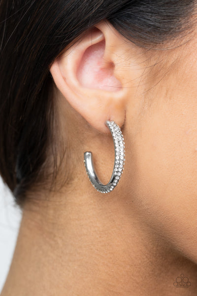 Trail Of Twinkle - White Earrings