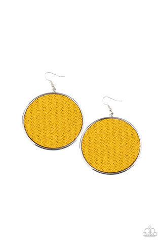 Wonderfully Woven - Yellow Earrings