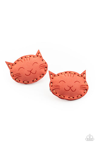 MEOW You're Talking! - Orange Hairclip