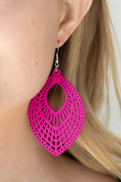 One Beach At A Time - Pink Earrings