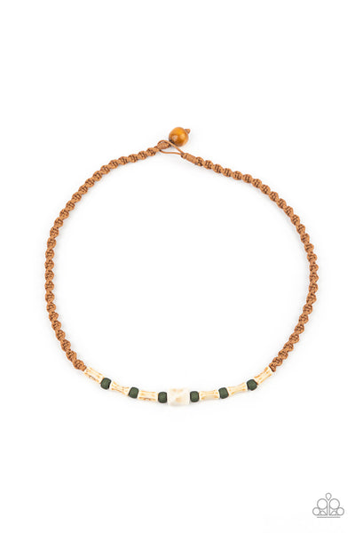 Beach Shark - Green Necklace