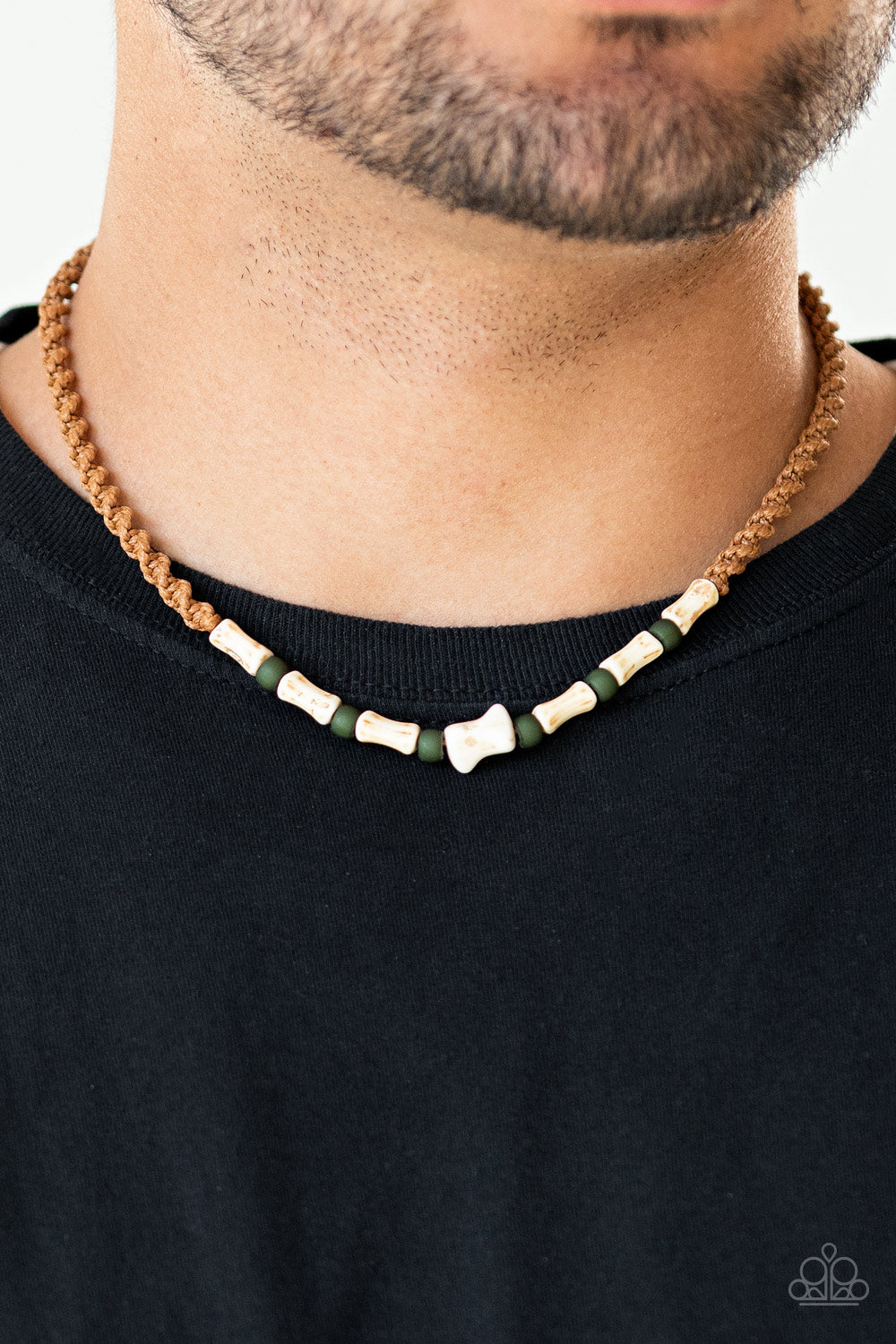Beach Shark - Green Necklace