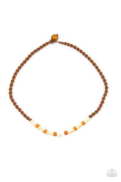 Beach Shark - Orange Necklace