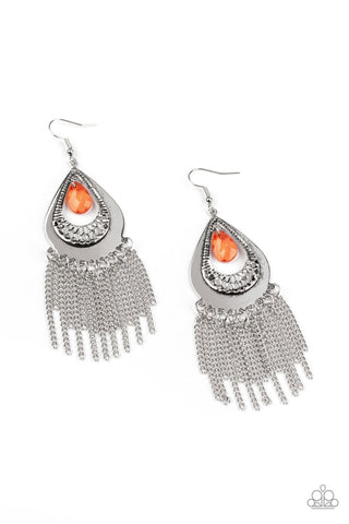 Scattered Storms - Orange Earrings