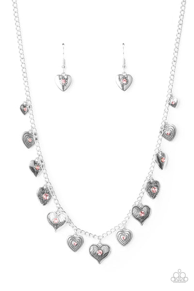 Lovely Lockets - Pink Necklace