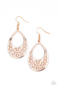 Stylish Serpentine - Rose Gold Earrings