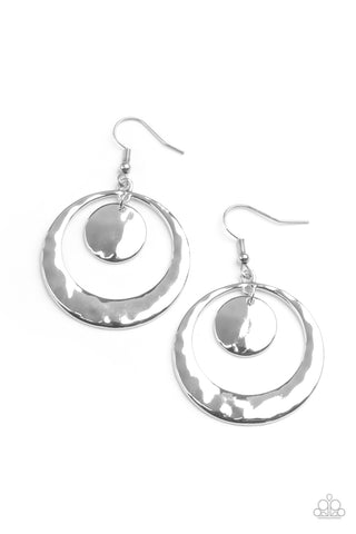 Rounded Radiance - Silver Earrings