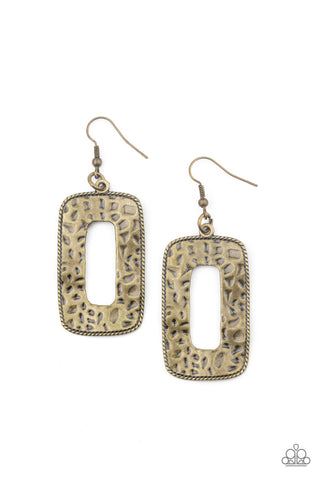 Primal Elements - Brass Earrings