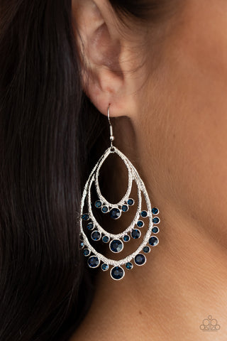 Break Out In TIERS - Blue Earrings