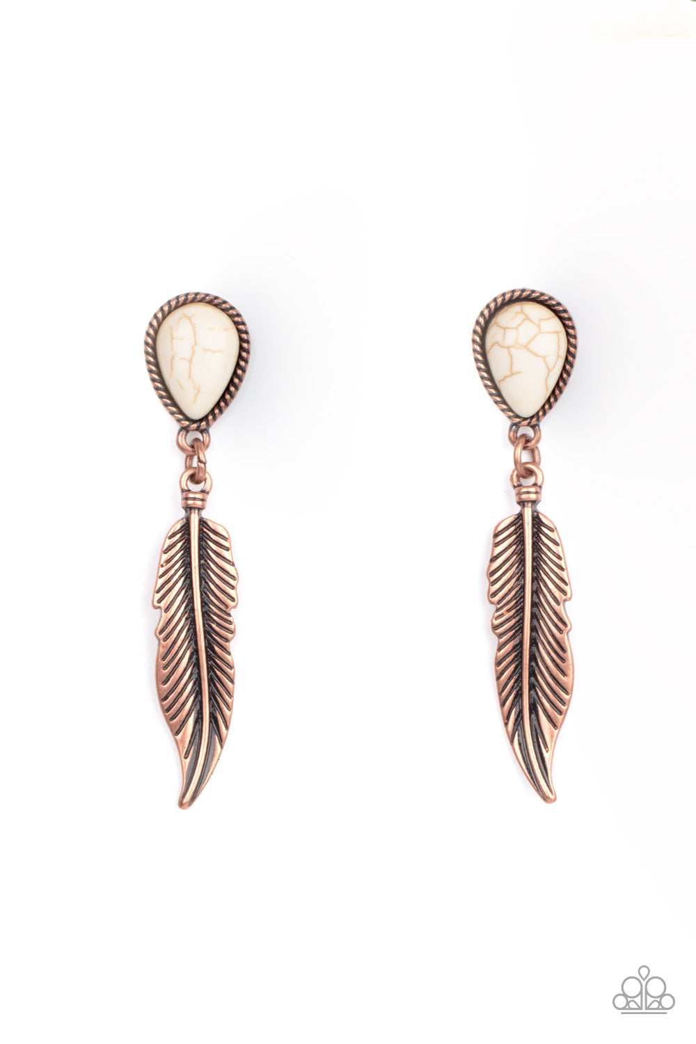 Totally Tran-QUILL - Copper Earrings