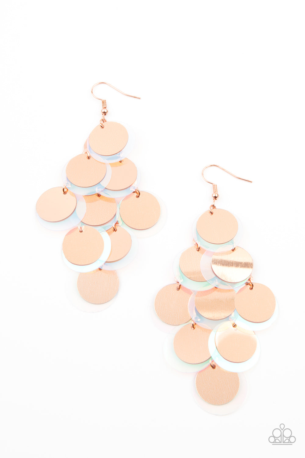 Sequin Seeker - Copper Earrings