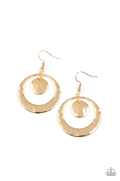 Rounded Radiance - Gold Earrings
