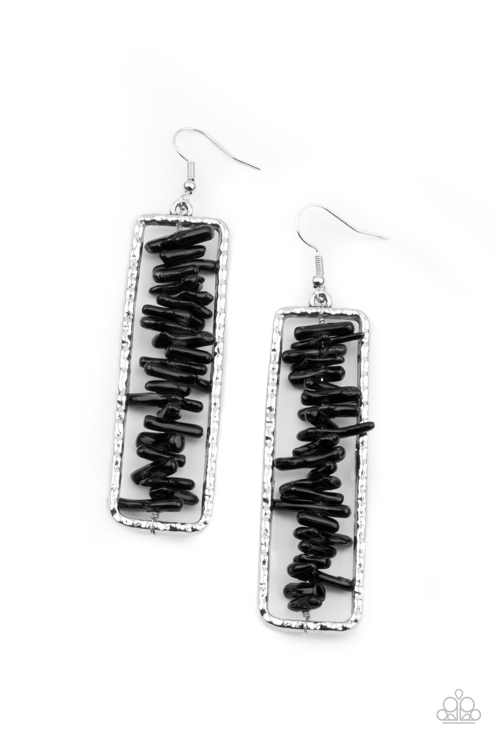 Don't QUARRY, Be Happy - Black Earrings