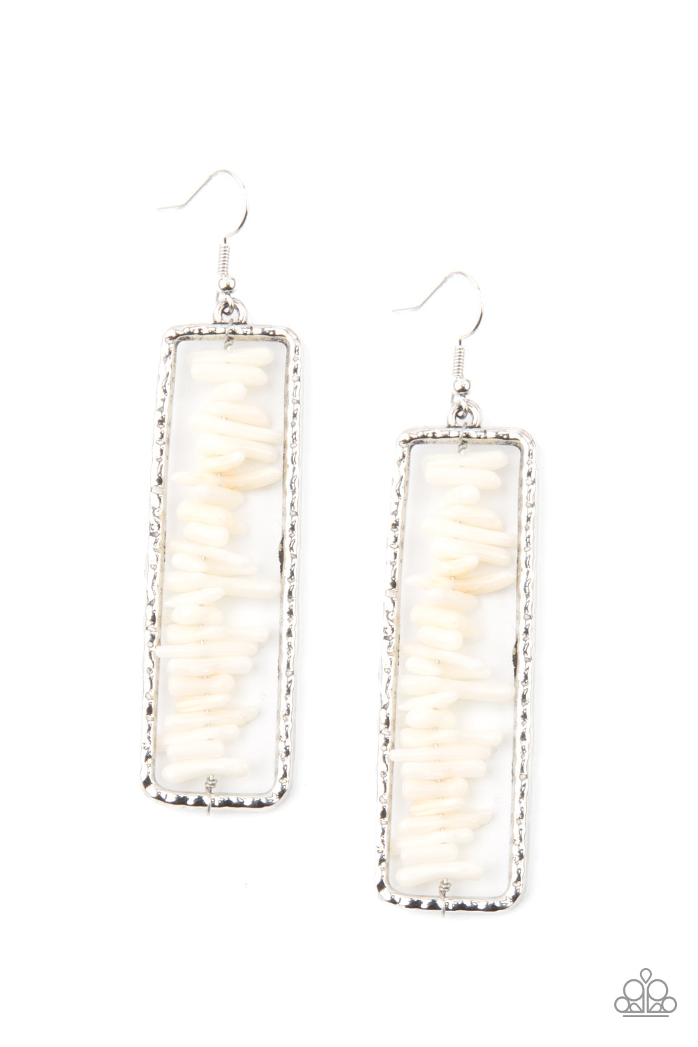 Don't QUARRY, Be Happy - White Earrings