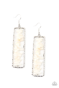 Don't QUARRY, Be Happy - White Earrings