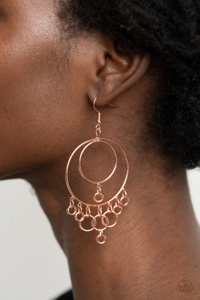 Roundabout Radiance - Copper Earrings