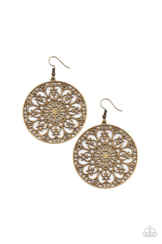 Make A MANDALA Out Of You - Brass Earrings