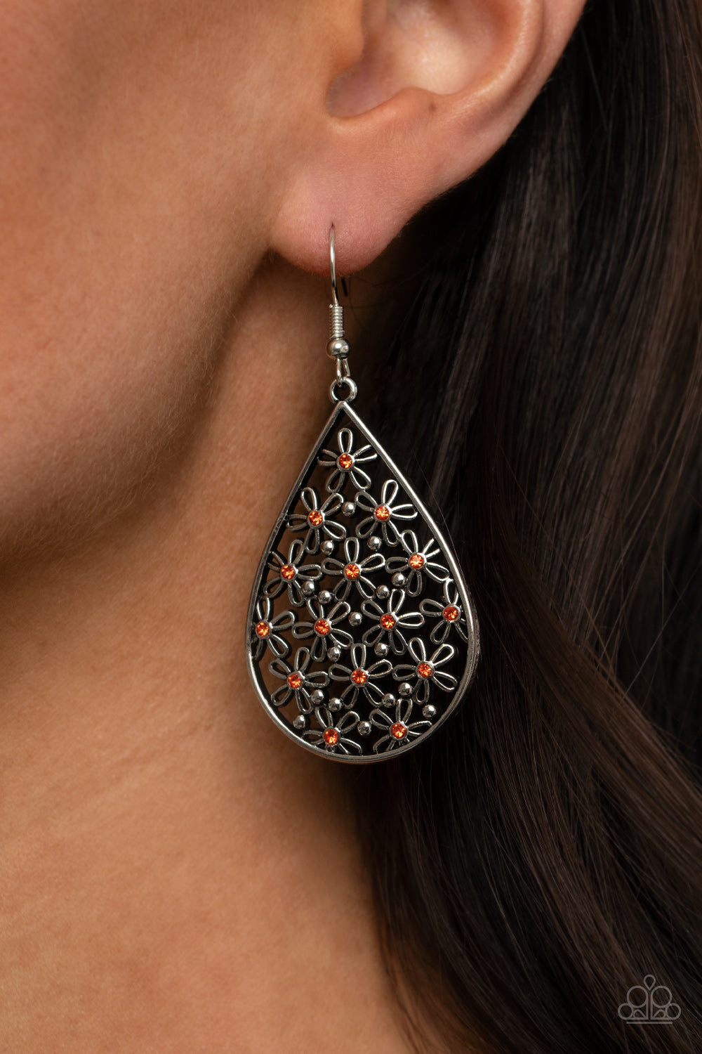 Tick, Tick, BLOOM! - Orange Earrings