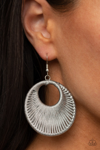 Weaving My Web - Silver Earrings