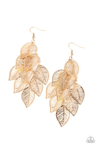Limitlessly Leafy - Gold Earrings