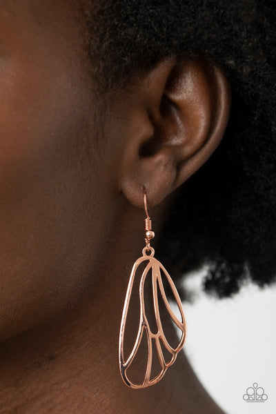 Turn Into A Butterfly - Copper Earrings