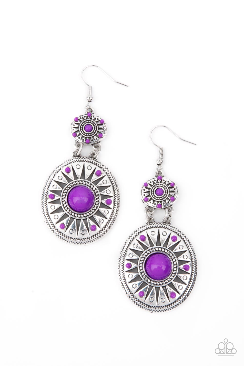 Temple of The Sun - Purple Earrings
