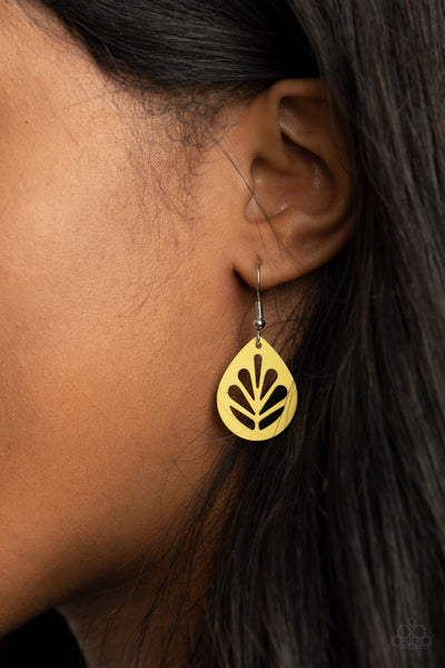 LEAF Yourself Wide Open - Yellow Earrings